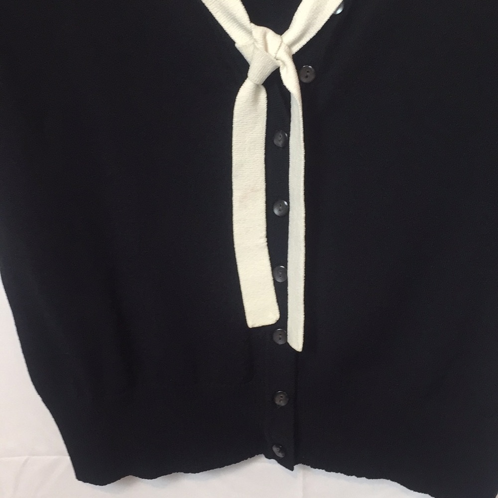 Anne Klein Black/Beige Knit Top - Picture 4 of 8